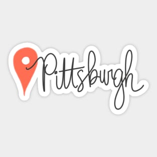 Pittsburgh Location Pin Sticker